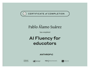 Certificado AI Fluency for educators (Anthropic)