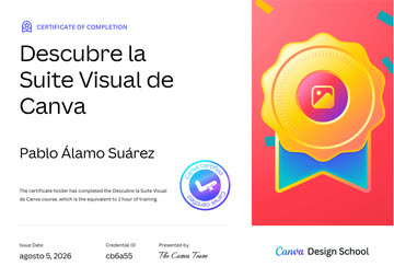 Certificado Descubre la Suite Visual de Canva (Canva)