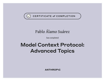 Certificado Model Context Protocol: Advanced Topics (Anthropic)